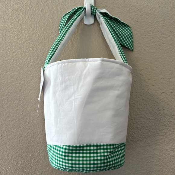 Pottery Barn Tie-Ear Bunny Easter Bucket green ZACHARY - Picture 4 of 5